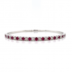 HALF WAY RUBY DIAMOND BANGLE