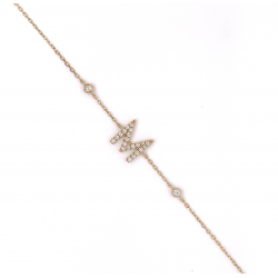 DIAMOND BRACELET WITH LETTER M DIAMOND BRACELET WITH LETTER M