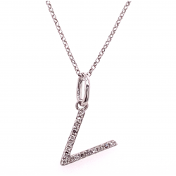 LETTER "V" DIAMOND PENDANT LETTER "V" DIAMOND PENDANT