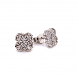 FLOWER PAVE DIAMOND EARRINGS FLOWER PAVE DIAMOND EARRINGS