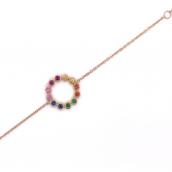 MULTI COLORED CIRCLE OF LIFE BRACELET