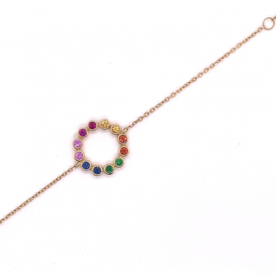 MULTI COLORED CIRCLE OF LIFE BRACELET