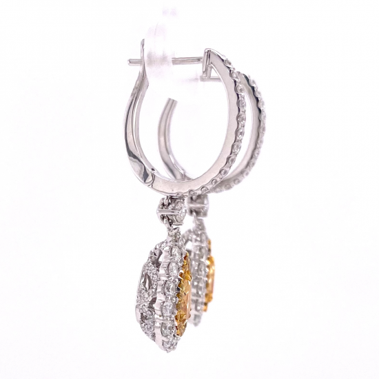 YELLOW DIAMONDS TEAR DROP EARRINGS