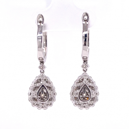 YELLOW DIAMONDS TEAR DROP EARRINGS