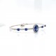 SAPPHIRE & HALO DIAMOND BANGLE