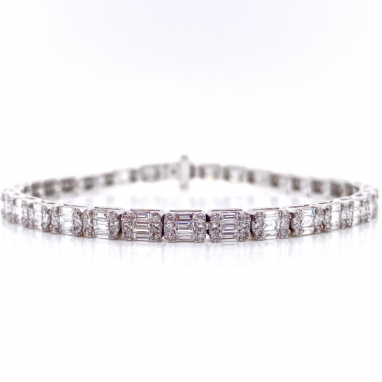 Baguette Diamond Tennis Bracelet - John Lyras Jewellery