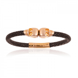 Double Bone Double Skull Bracelet 