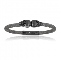 Double Bone Double Skull Bracelet