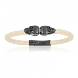 Double Bone Double Skull Bracelet Double Bone Double Skull Bracelet