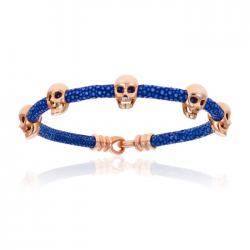 Double Bone Multi Skull Bracelet Double Bone Multi Skull Bracelet