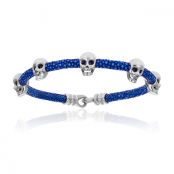 Double Bone Multi Skull Bracelet Double Bone Multi Skull Bracelet