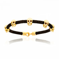 Double Bone Multi Skull Bracelet Double Bone Multi Skull Bracelet