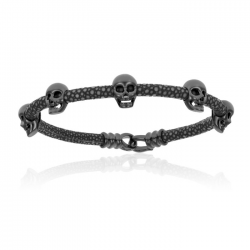 Double Bone Multi Skull Bracelet Double Bone Multi Skull Bracelet