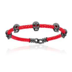 Double Bone Multi Skull Bracelet Double Bone Multi Skull Bracelet