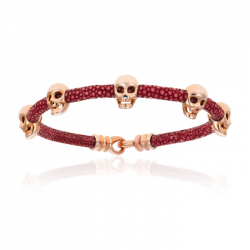 Double Bone Multi Skull Bracelet Double Bone Multi Skull Bracelet