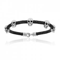 Double Bone Multi Skull Bracelet Double Bone Multi Skull Bracelet