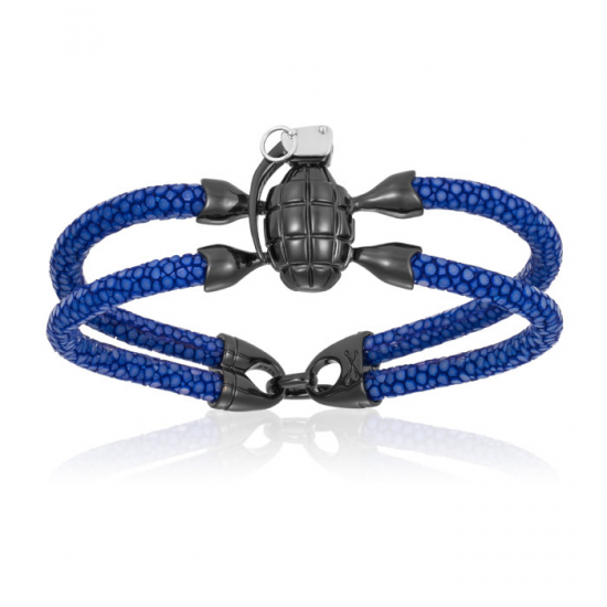 Double Bone Single Grenade Bracelet 