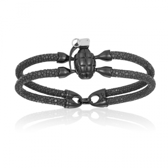 Double Bone Single Grenade Bracelet 