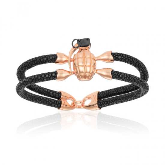 Double Bone Single Grenade Bracelet 