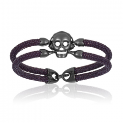 Double Bone Single Skull Bracelet Double Bone Single Skull Bracelet