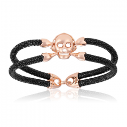 Double Bone Single Skull Bracelet Double Bone Single Skull Bracelet