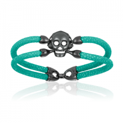 Double Bone Single Skull Bracelet Double Bone Single Skull Bracelet