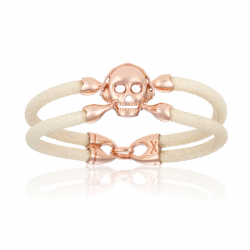 Double Bone Single Skull Bracelet Double Bone Single Skull Bracelet