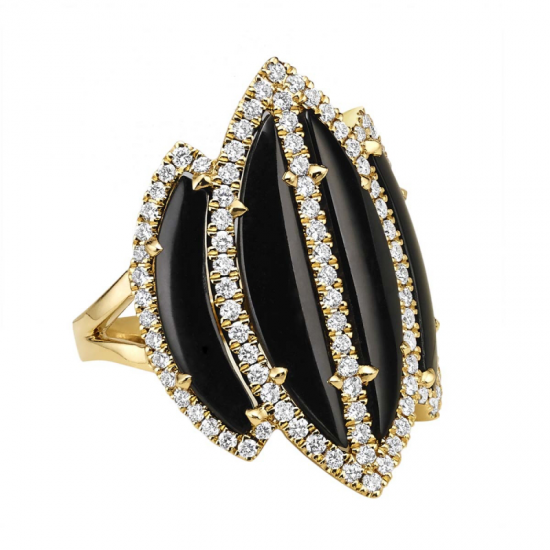 Doves Gatsby Black Onyx Ring 