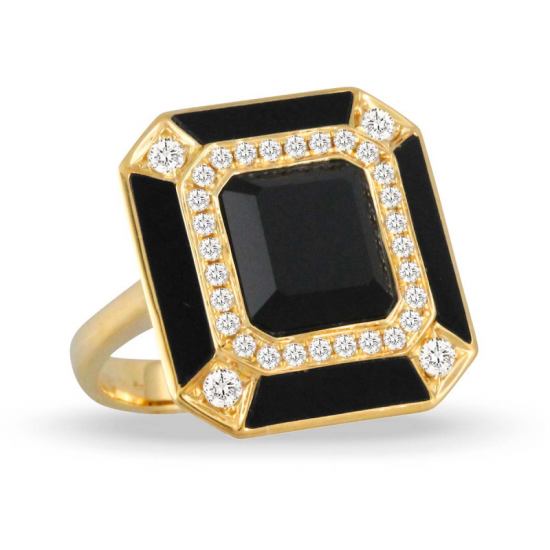 Doves Gatsby Black Onyx Ring 