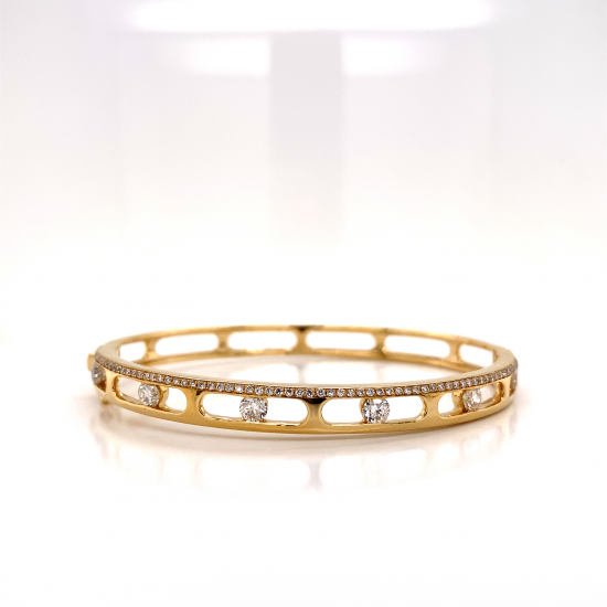 OPEN HINGED DIAMOND BANGLE