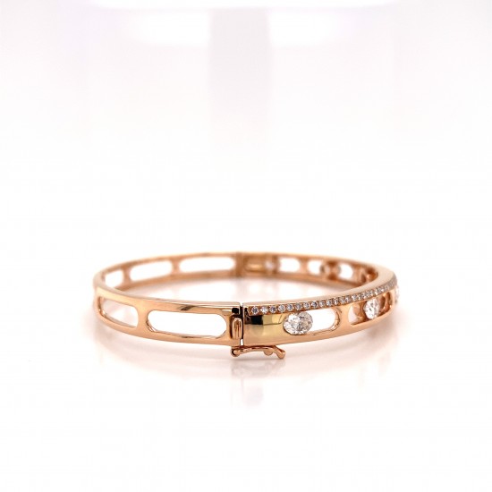 OPEN HINGED DIAMOND BANGLE