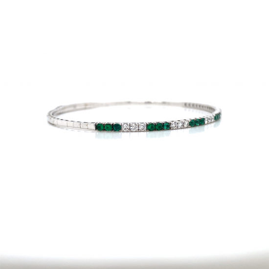 EMERALD DIAMOND BANGLE