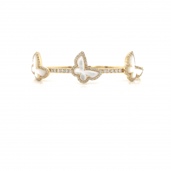 DIAMOND BANGLE WITH TRIPPLE BUTTERFLY DESIGN