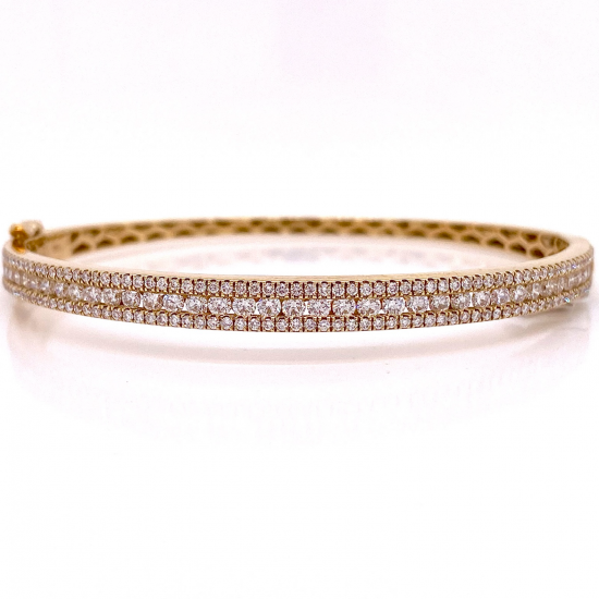 3 ROW DIAMOND BANGLE