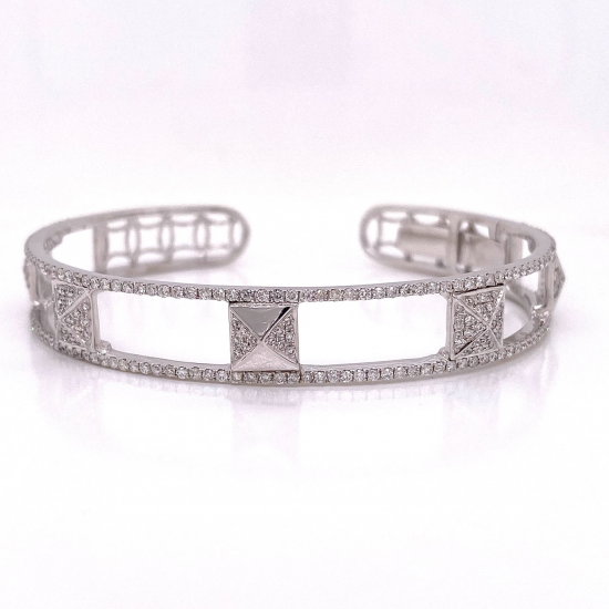 OPEN CUFF DIAMOND BANGLE