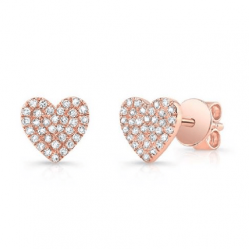 HEART PAVE DIAMOND EARRINGS HEART PAVE DIAMOND EARRINGS