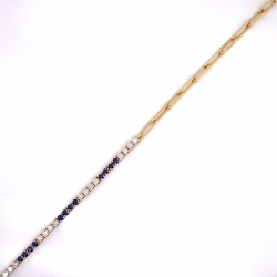 BLUE SAPPHIRE DIAMOND BRACELET