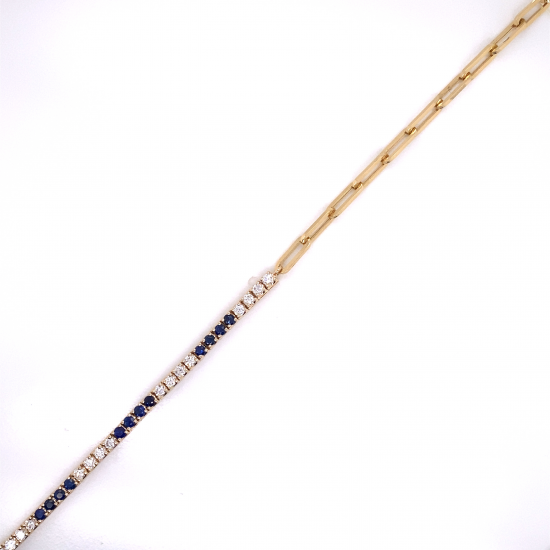 BLUE SAPPHIRE DIAMOND BRACELET