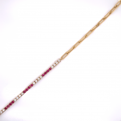 PINK SAPPHIRE DIAMOND BRACELET