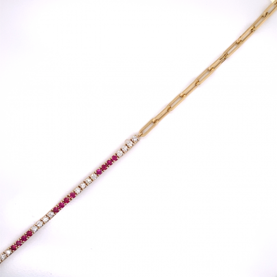 PINK SAPPHIRE DIAMOND BRACELET