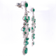 EMERALD PRETTY FLOWERS DANGLING EARRINGS