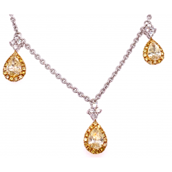 DANGLING YELLOW DIAMOND NECKLACE DANGLING YELLOW DIAMOND NECKLACE