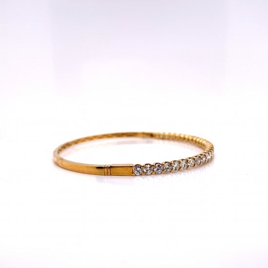 HALF WAY DIAMOND BANGLE