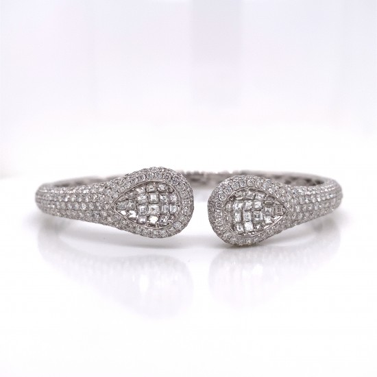 HALF WAY OPEN DIAMOND BANGLE