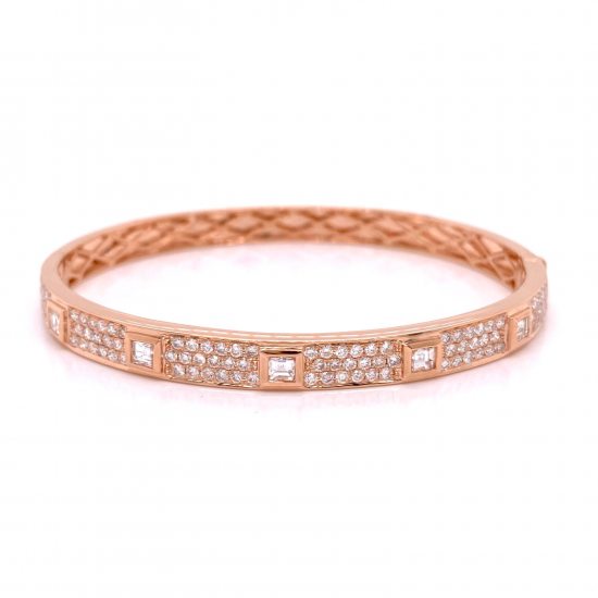 HALFWAY PAVE DIAMOND BANGLE