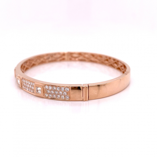 HALFWAY PAVE DIAMOND BANGLE