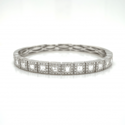 ROUND & ASSCHER DIAMOND BANGLE ROUND & ASSCHER DIAMOND BANGLE
