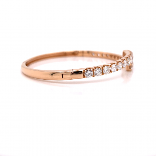 HALF WAY DIAMOND OVERLAP BANGLE 