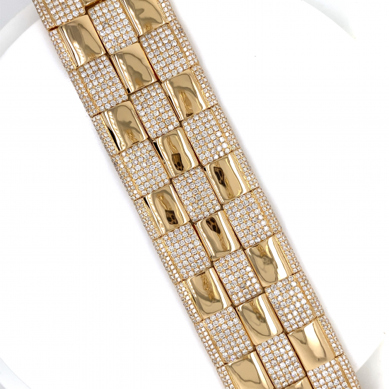 SQUARE BLOCK DIAMOND BRACELET