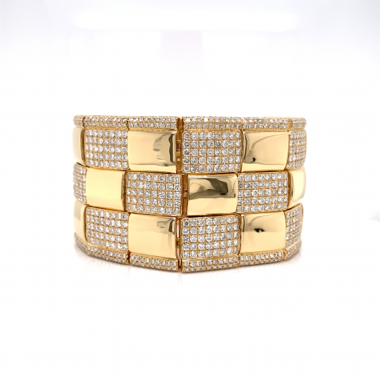 SQUARE BLOCK DIAMOND BRACELET